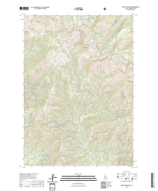 Trinity Mountain, ID — USGS 7.5-minute topo (2023)