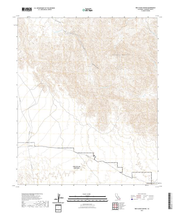 Red Cloud Canyon, CA — USGS 7.5-minute topo (2021)