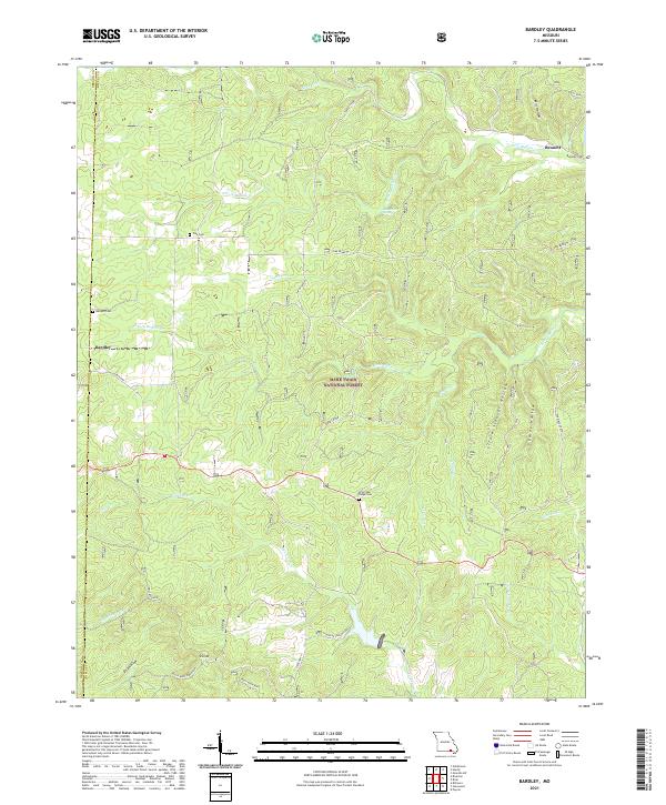 Bardley, MO — USGS 7.5-minute topo (2021)