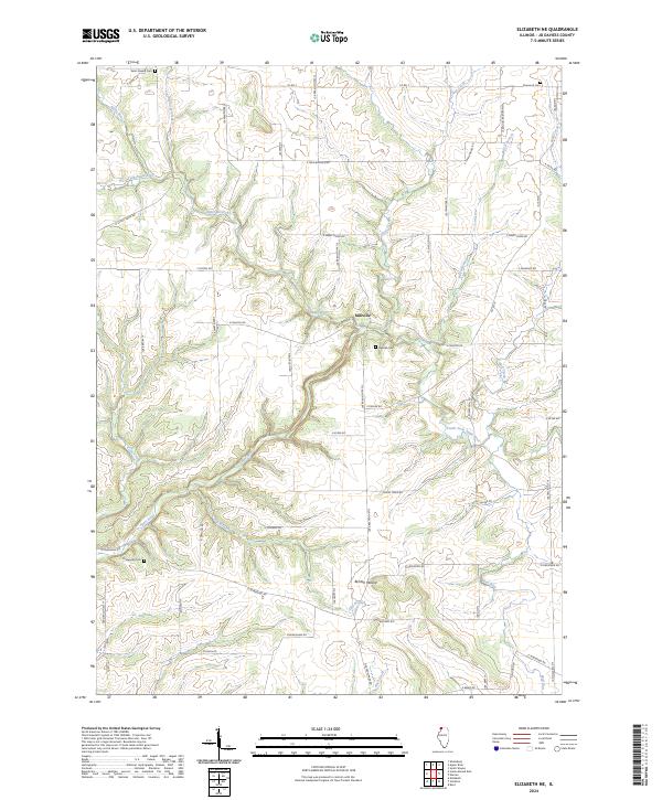Elizabeth NE, IL — USGS 7.5-minute topo (2024)