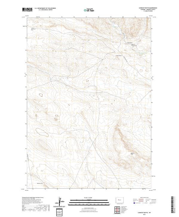 Lookout Butte, WY — USGS 7.5-minute topo (2021)
