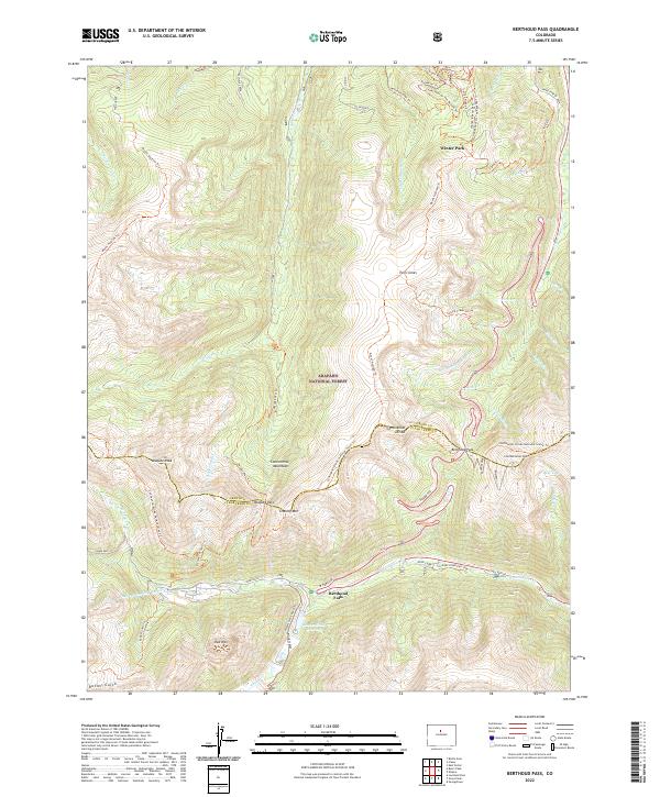Berthoud Pass, CO — USGS 7.5-minute topo (2022)