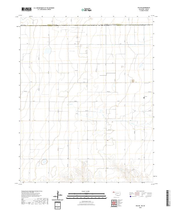 Eva NE, OK-KS — USGS 7.5-minute topo (2022)