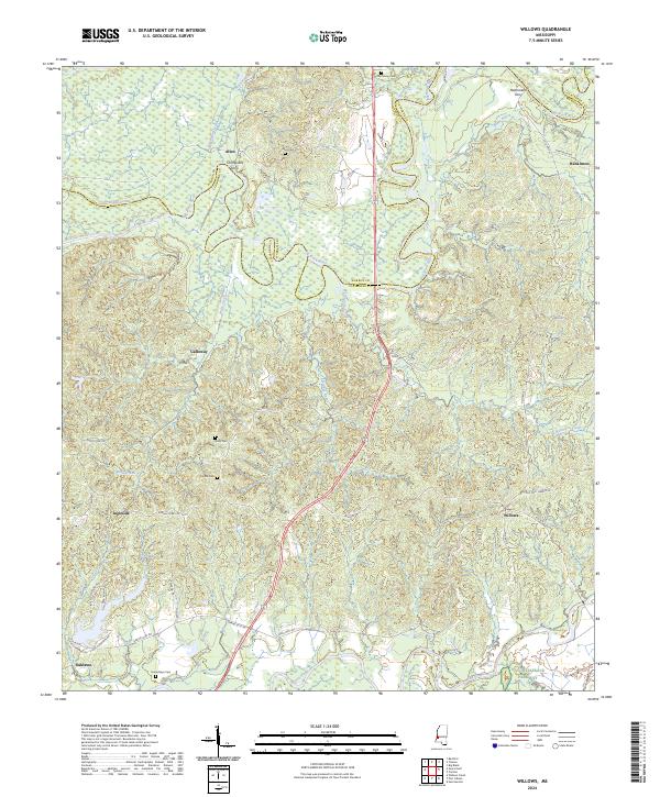 Willows, MS — USGS 7.5-minute topo (2024)