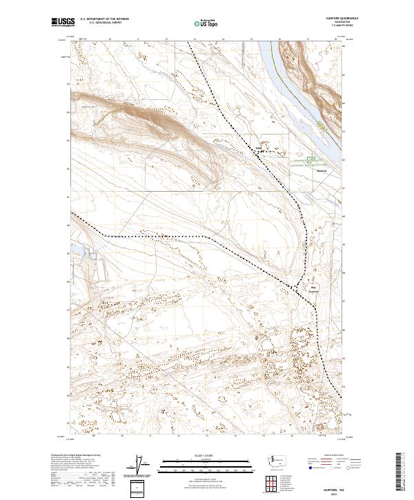 Hanford, WA — USGS 7.5-minute topo (2023)