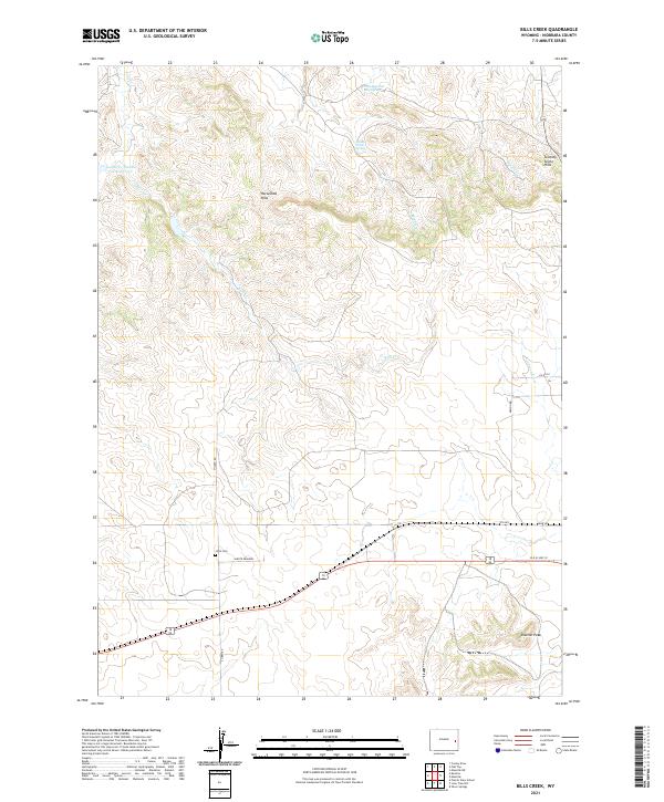 Bills Creek, WY — USGS 7.5-minute topo (2021)