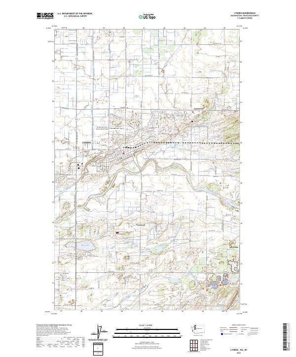 Lynden, WA-BC — USGS 7.5-minute topo (2023)