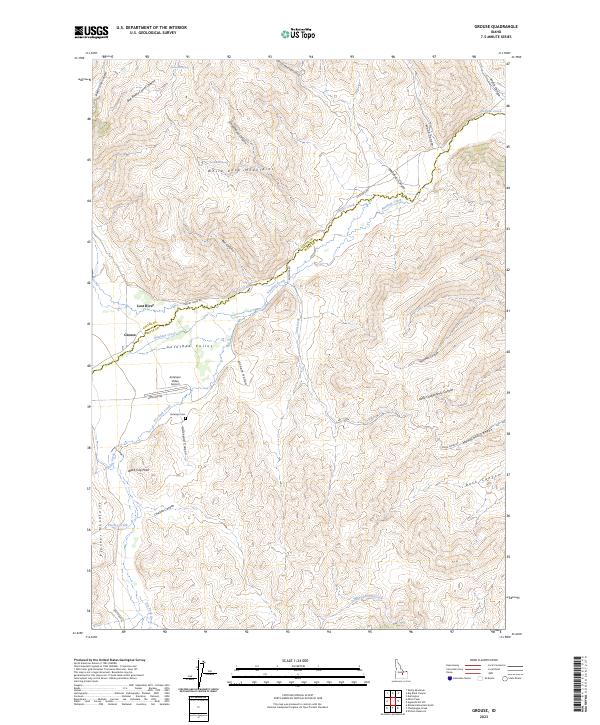 Grouse, ID — USGS 7.5-minute topo (2023)