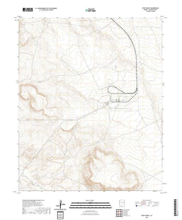 Voigt Ranch, AZ — USGS 7.5-minute topo (2021)