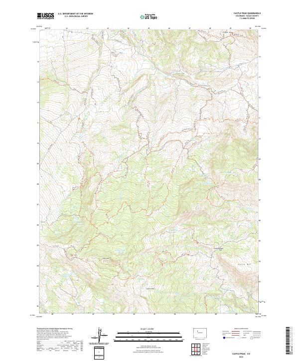 Castle Peak, CO — USGS 7.5-minute topo (2022)