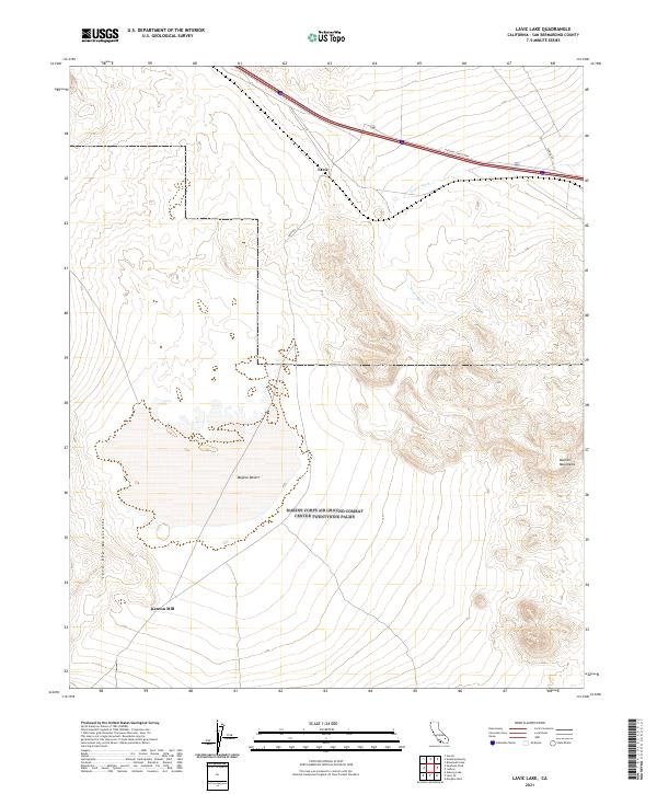 Lavic Lake, CA — USGS 7.5-minute topo (2021)