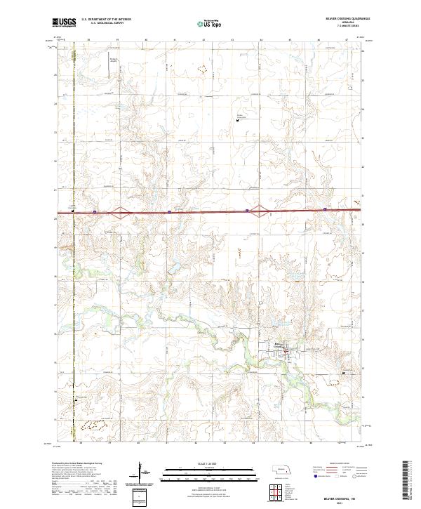 Beaver Crossing, NE — USGS 7.5-minute topo (2021)