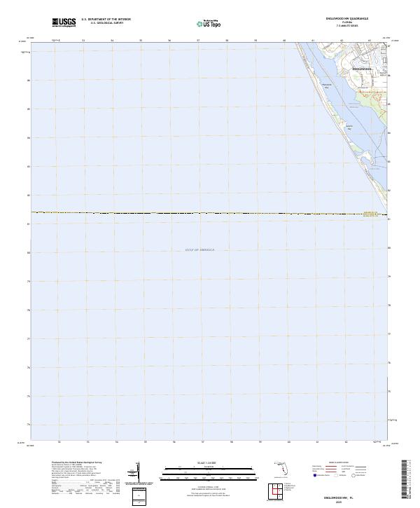 Englewood NW, FL — USGS 7.5-minute topo (2025)