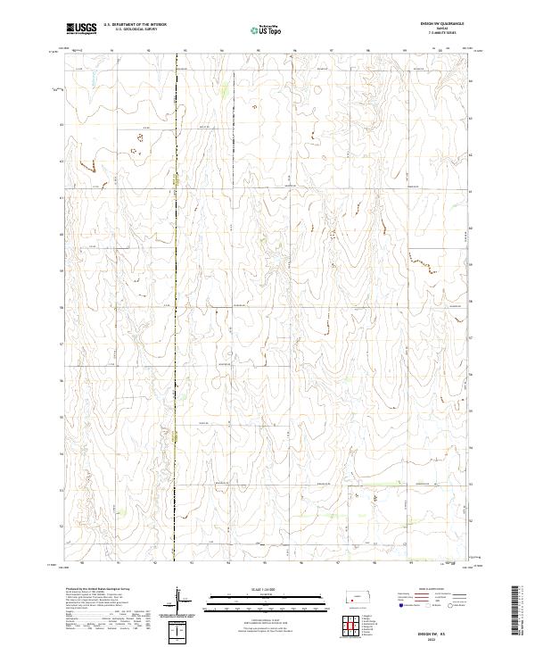 Ensign SW, KS — USGS 7.5-minute topo (2022)