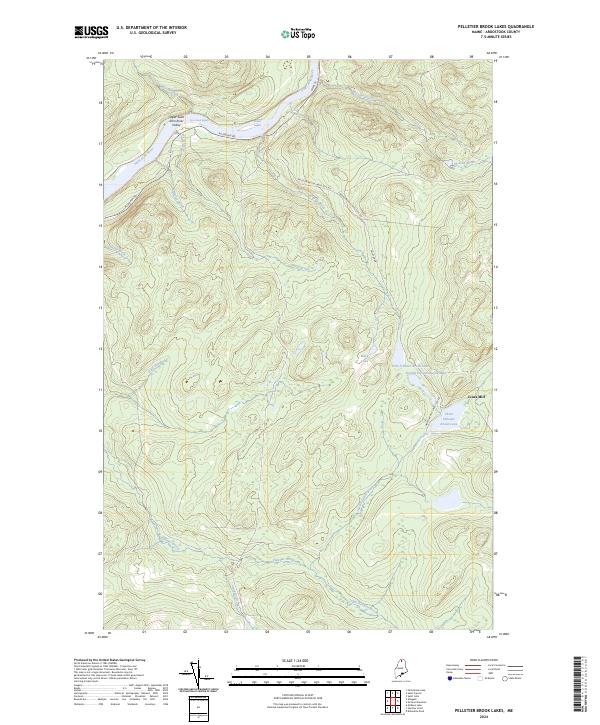 Pelletier Brook Lakes, ME — USGS 7.5-minute topo (2024)