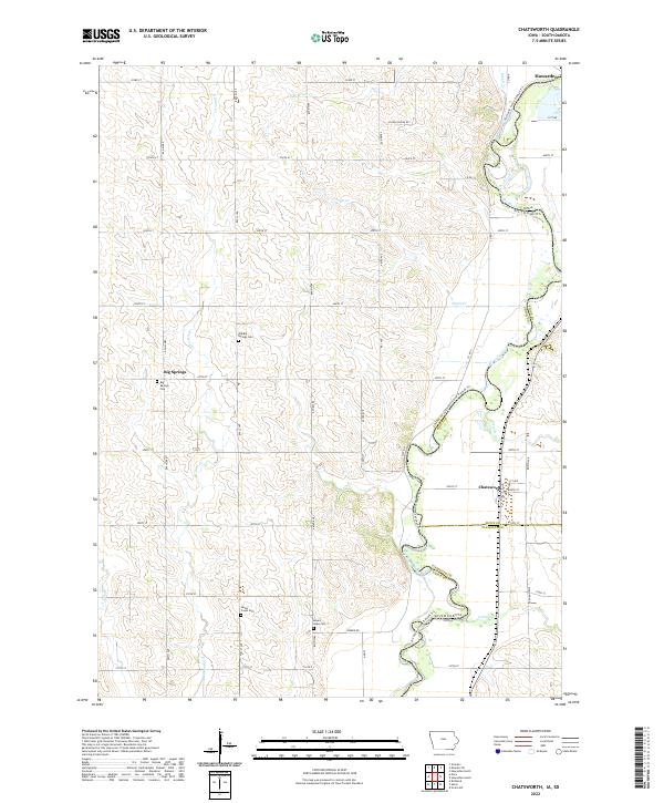 Chatsworth, IA-SD — USGS 7.5-minute topo (2022)
