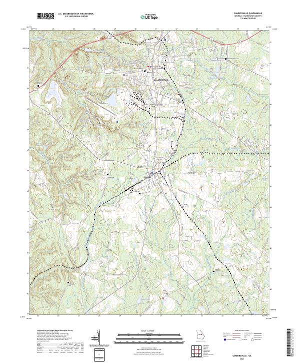 Sandersville, GA — USGS 7.5-minute topo (2024)