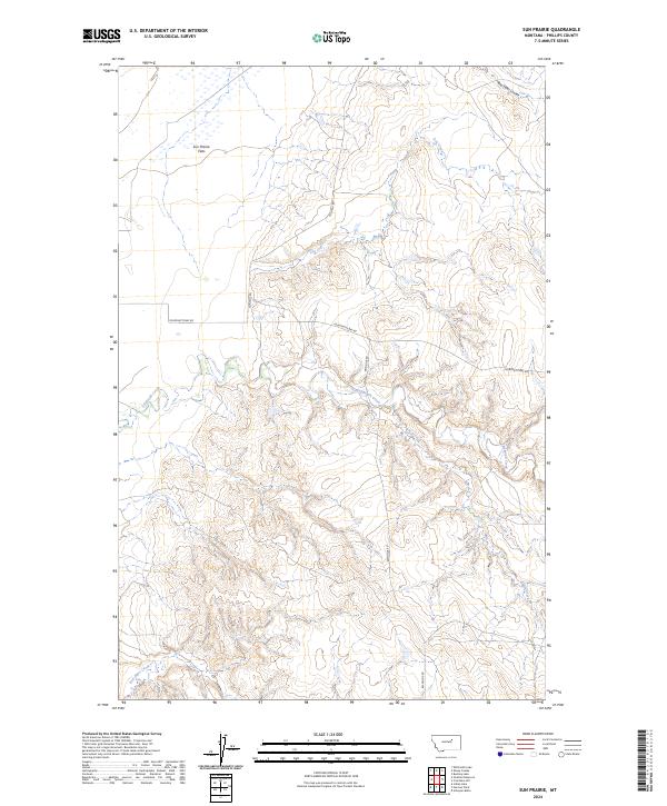 Sun Prairie, MT — USGS 7.5-minute topo (2024)