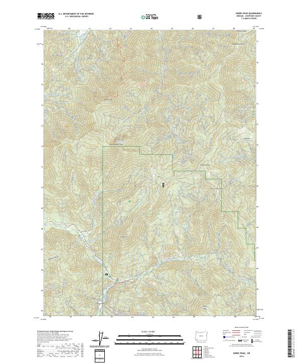 Kerby Peak, OR — USGS 7.5-minute topo (2024)