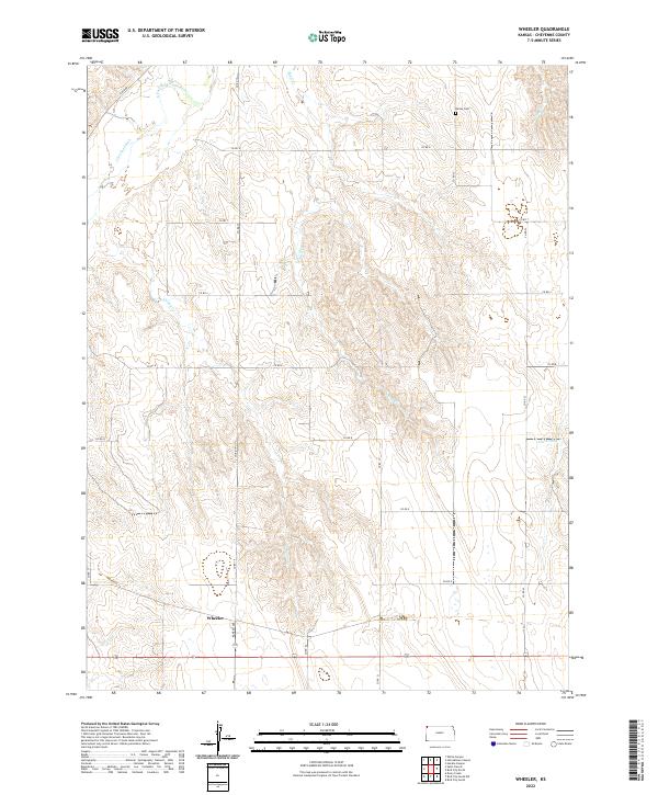 Wheeler, KS — USGS 7.5-minute topo (2022)