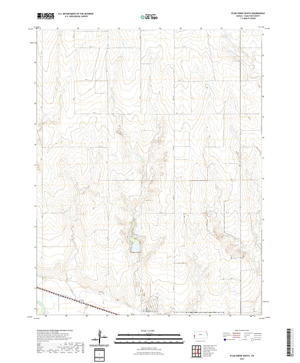 Plum Creek South, KS — USGS 7.5-minute topo (2022)