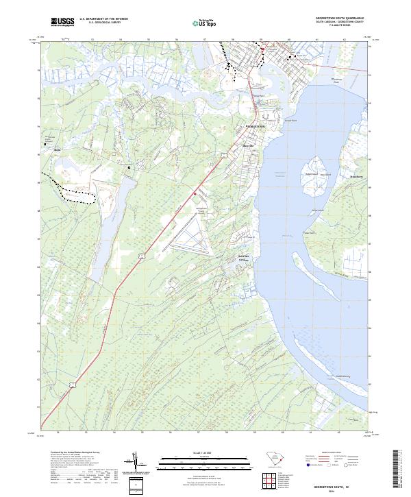 Georgetown South, SC — USGS 7.5-minute topo (2024)