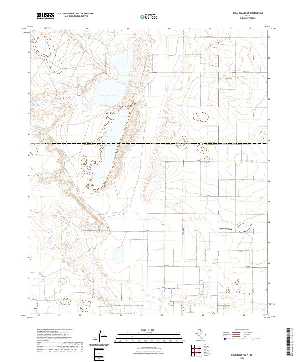 Oklahoma Flat, TX — USGS 7.5-minute topo (2022)