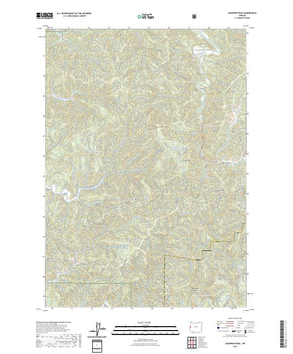 Goodwin Peak, OR — USGS 7.5-minute topo (2023)