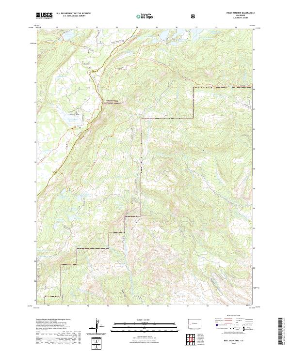 Hells Kitchen, CO — USGS 7.5-minute topo (2022)