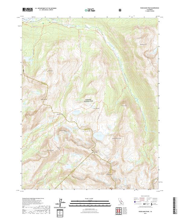 Vogelsang Peak, CA — USGS 7.5-minute topo (2021)