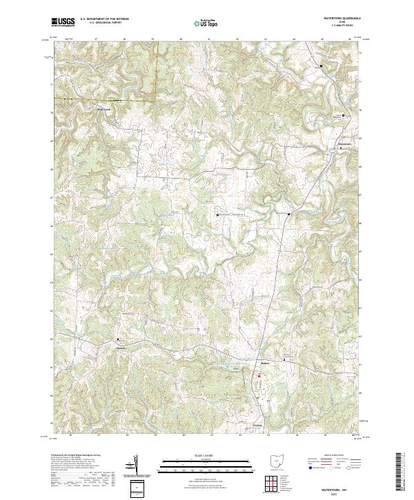 Watertown, OH — USGS 7.5-minute topo (2023)
