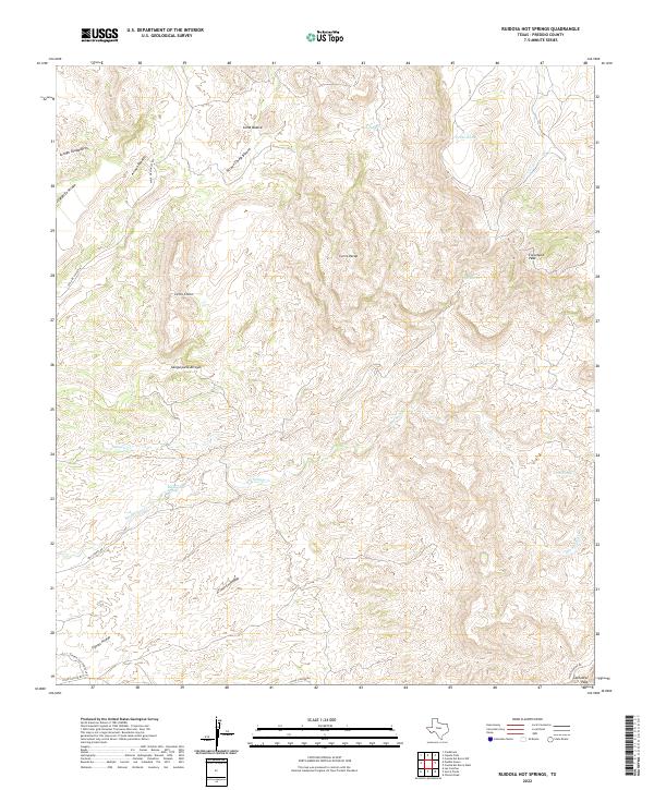 Ruidosa Hot Springs, TX — USGS 7.5-minute topo (2022)
