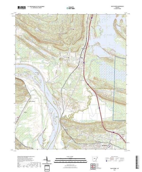 Mayflower, AR — USGS 7.5-minute topo (2024)
