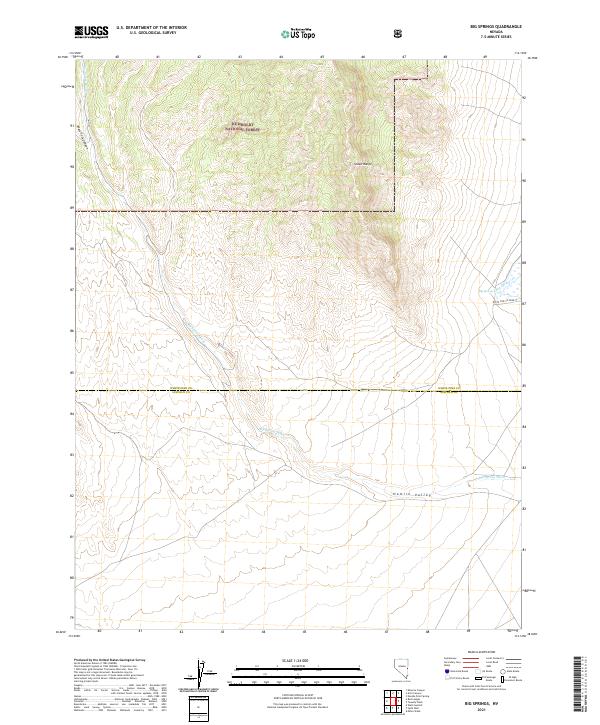 Big Springs, NV — USGS 7.5-minute topo (2021)