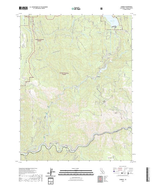 Caribou, CA — USGS 7.5-minute topo (2022)