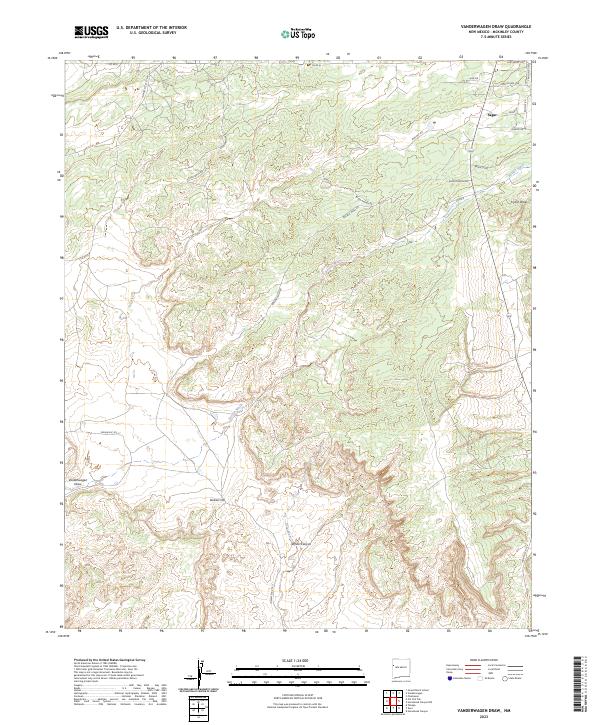 Vanderwagen Draw, NM — USGS 7.5-minute topo (2023)