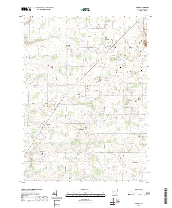 Fireside, OH — USGS 7.5-minute topo (2023)