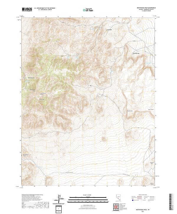 Montezuma Peak, NV — USGS 7.5-minute topo (2021)