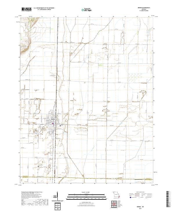Bernie, MO — USGS 7.5-minute topo (2021)