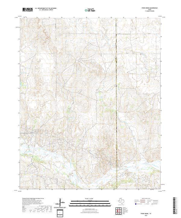 Pond Creek, TX — USGS 7.5-minute topo (2022)