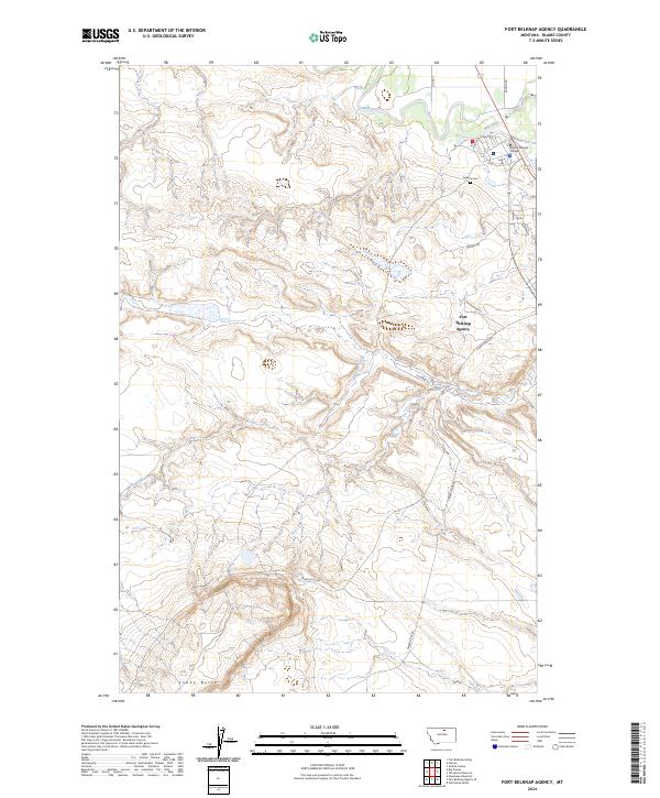 Fort Belknap Agency, MT — USGS 7.5-minute topo (2024)