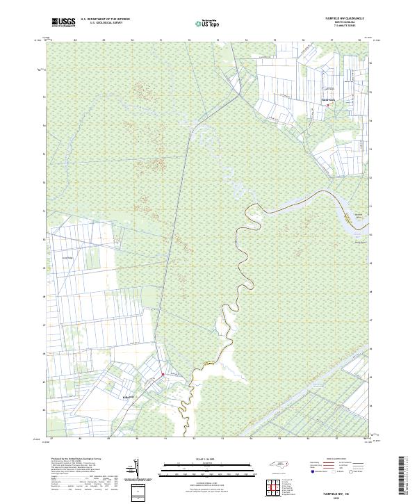 Fairfield NW, NC — USGS 7.5-minute topo (2022)