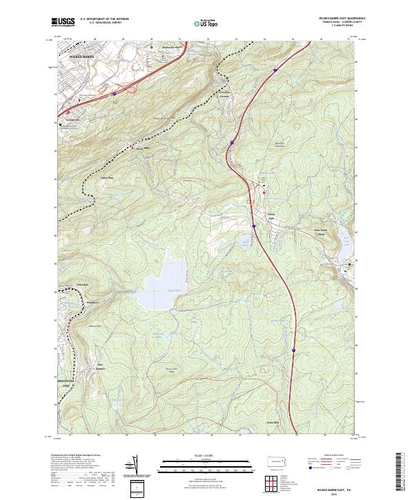 Wilkes-Barre East, PA — USGS 7.5-minute topo (2023)