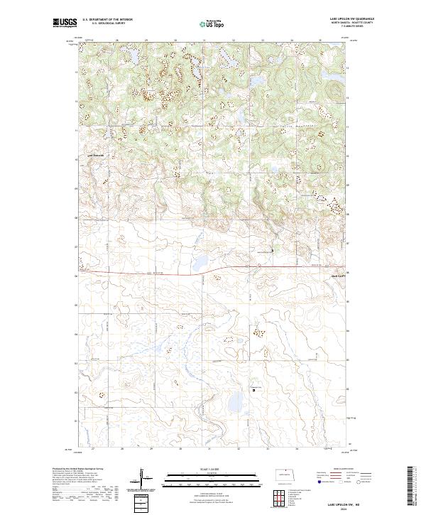 Lake Upsilon SW, ND — USGS 7.5-minute topo (2024)