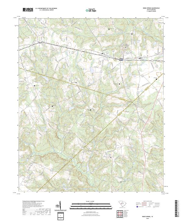 Ridge Spring, SC — USGS 7.5-minute topo (2024)