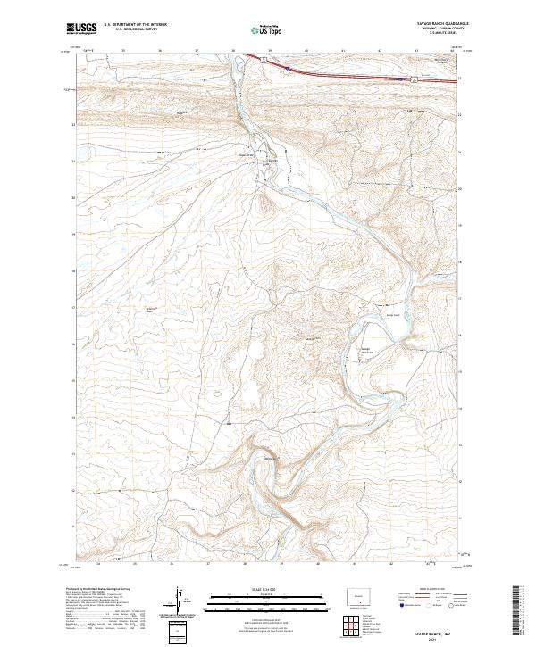Savage Ranch, WY — USGS 7.5-minute topo (2021)
