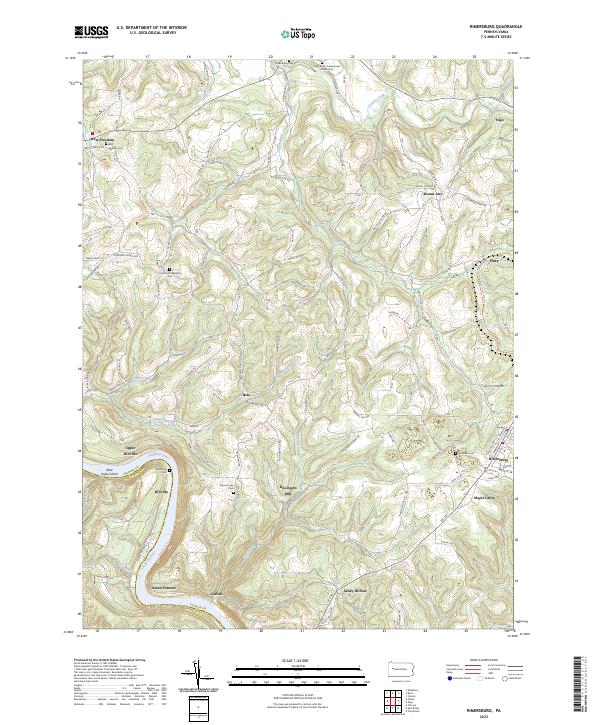 Rimersburg, PA — USGS 7.5-minute topo (2023)
