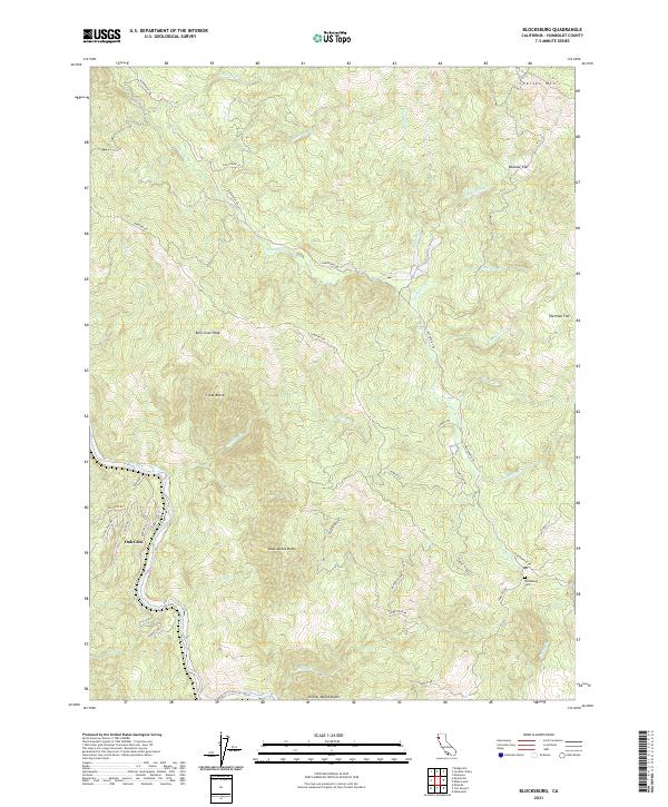 Blocksburg, CA — USGS 7.5-minute topo (2021)