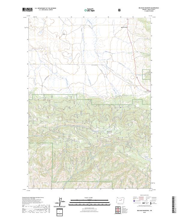 Belshaw Meadows, OR — USGS 7.5-minute topo (2023)