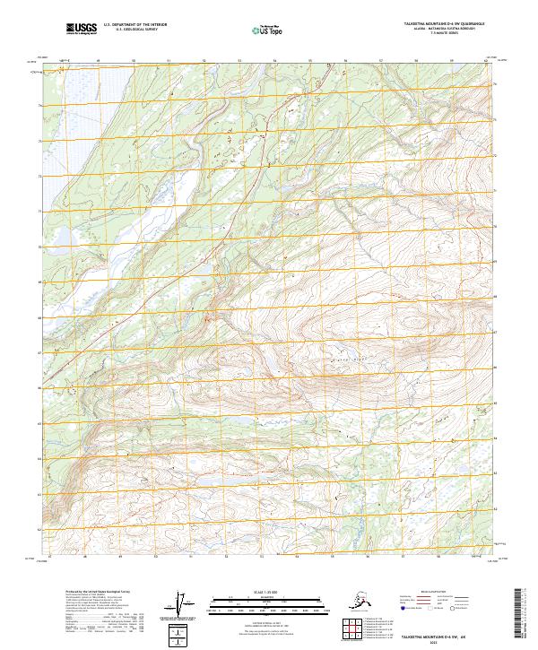 Talkeetna Mountains D-6 SW, AK — USGS 7.5-minute topo (2023)